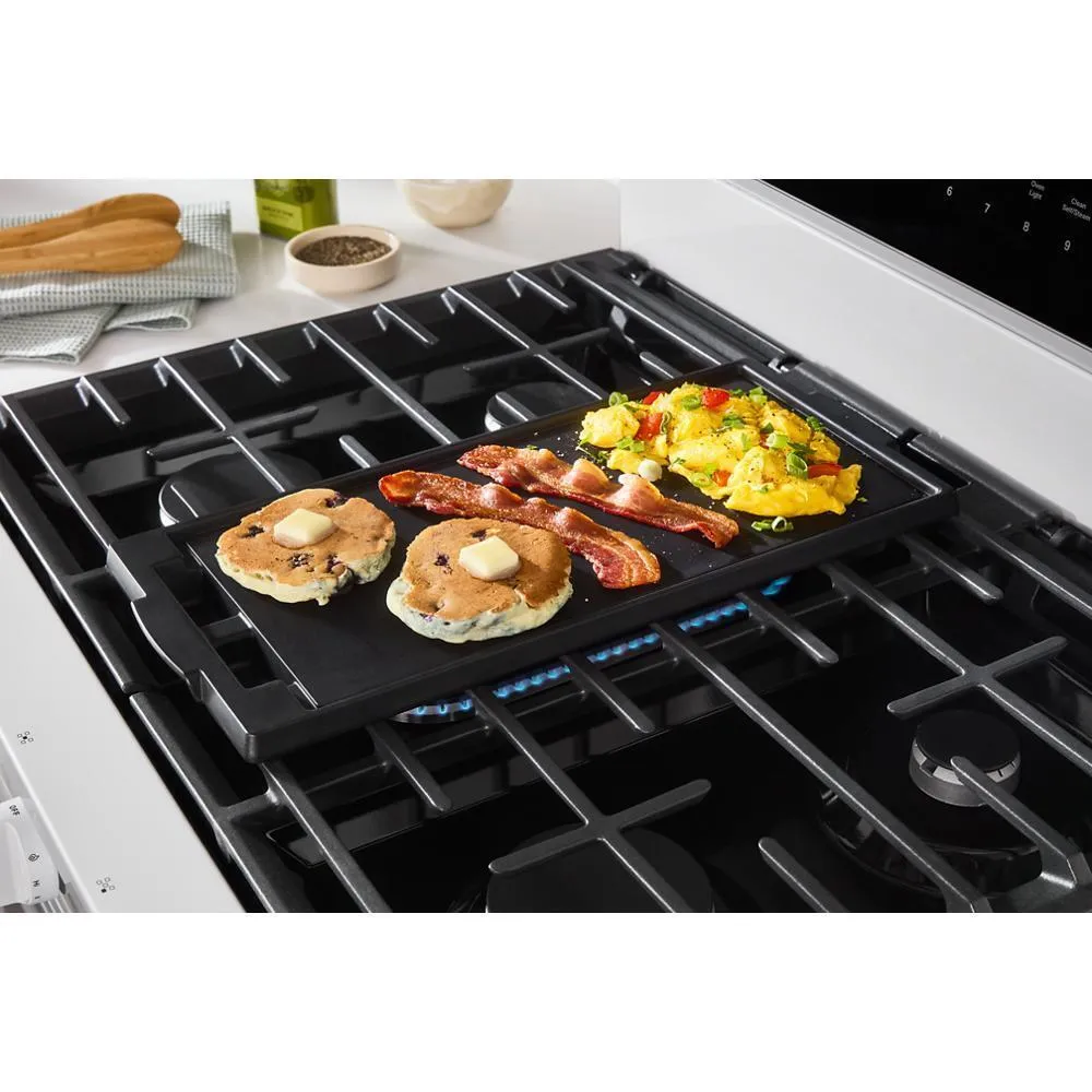 Whirlpool WFGS7530RW 30-Inch Smart Gas Range With Air Cooking Technology. No Preheat Air Fry. Steam/Self Clean And High Speed Preheat