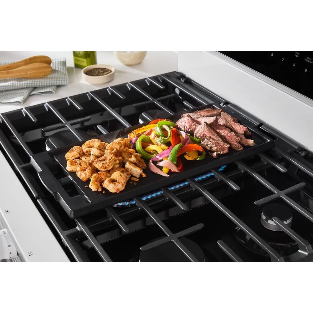 Whirlpool WFGS7530RW 30-Inch Smart Gas Range With Air Cooking Technology. No Preheat Air Fry. Steam/Self Clean And High Speed Preheat