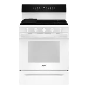 Whirlpool WFGS7530RW 30-Inch Smart Gas Range With Air Cooking Technology. No Preheat Air Fry. Steam/Self Clean And High Speed Preheat