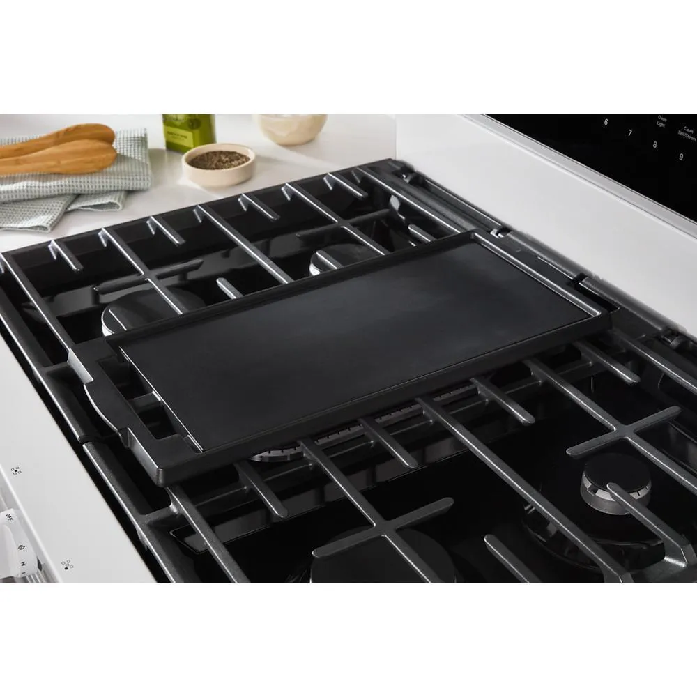 Whirlpool WFGS7530RW 30-Inch Smart Gas Range With Air Cooking Technology. No Preheat Air Fry. Steam/Self Clean And High Speed Preheat