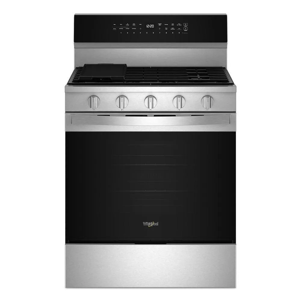 Whirlpool WFGS7530RZ 30-Inch Smart Gas Range With Air Cooking Technology. No Preheat Air Fry. Steam/Self Clean And High Speed Preheat