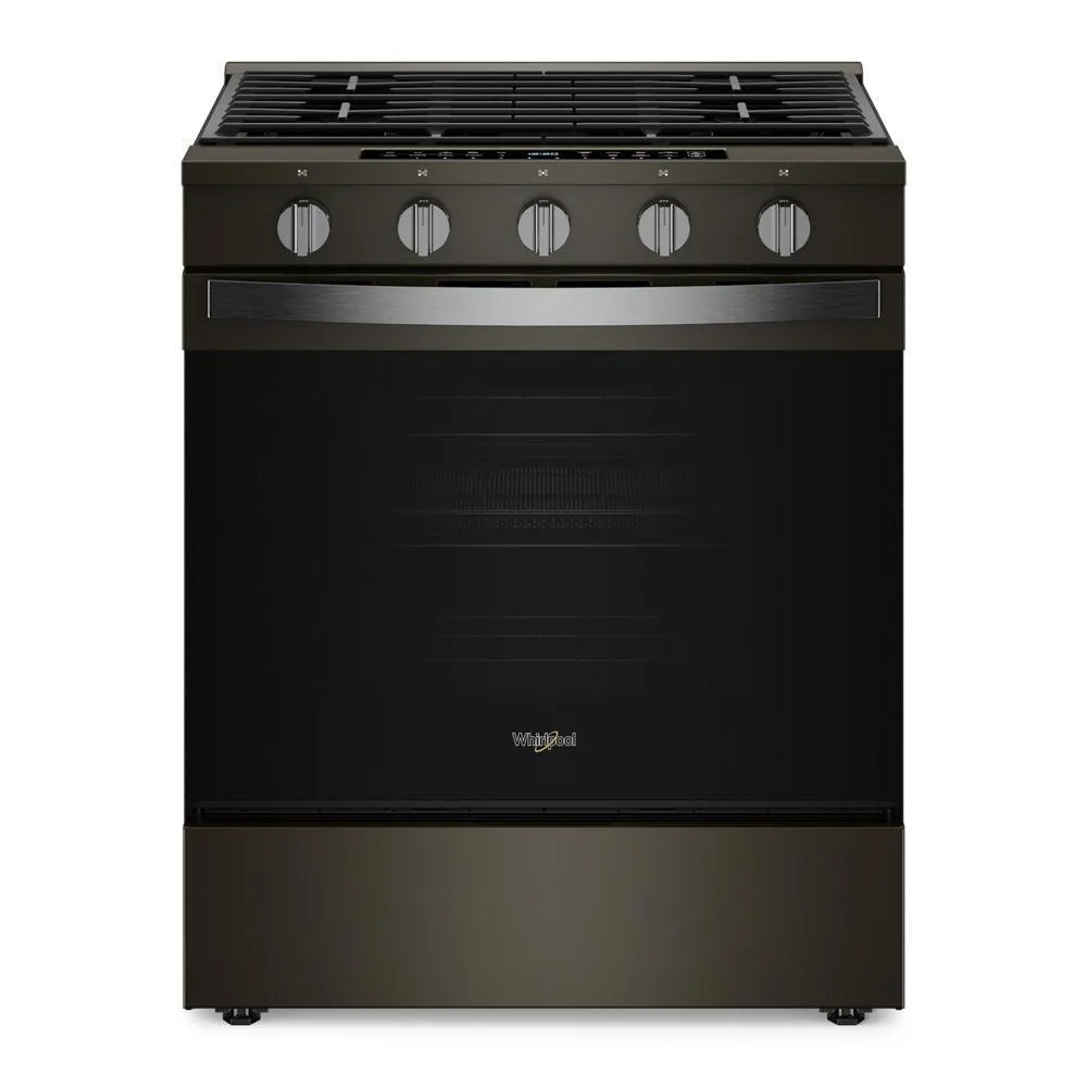 Whirlpool WSGS7530RV 30-Inch Smart Slide In Gas Range With Air Cooking Technology. No Preheat Air Fry. Wipeclean&#8482; Coating. Steam/Self Clean And High Speed Preheat