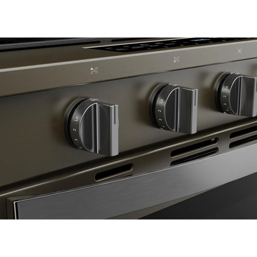 Whirlpool WSGS7530RV 30-Inch Smart Slide In Gas Range With Air Cooking Technology. No Preheat Air Fry. Wipeclean&#8482; Coating. Steam/Self Clean And High Speed Preheat