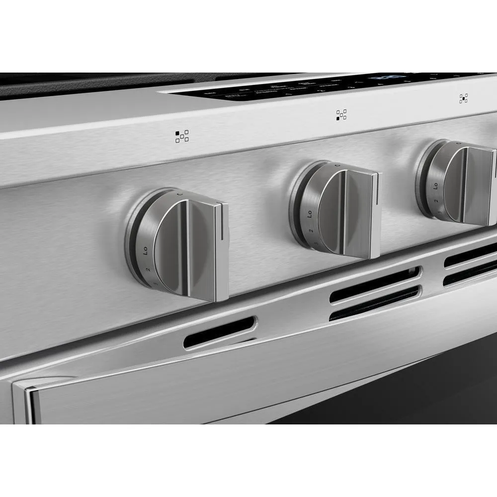 Whirlpool WSGS7530RZ 30-Inch Smart Slide In Gas Range With Air Cooking Technology. No Preheat Air Fry. Wipeclean&#8482; Coating. Steam/Self Clean And High Speed Preheat