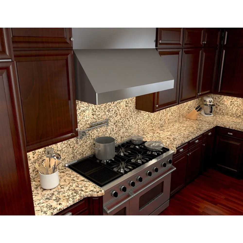 Zephyr AK7548BS 48 Tempest Ii Wall Hood With 650 Cfm Blower. 6 Speed Levels. Act