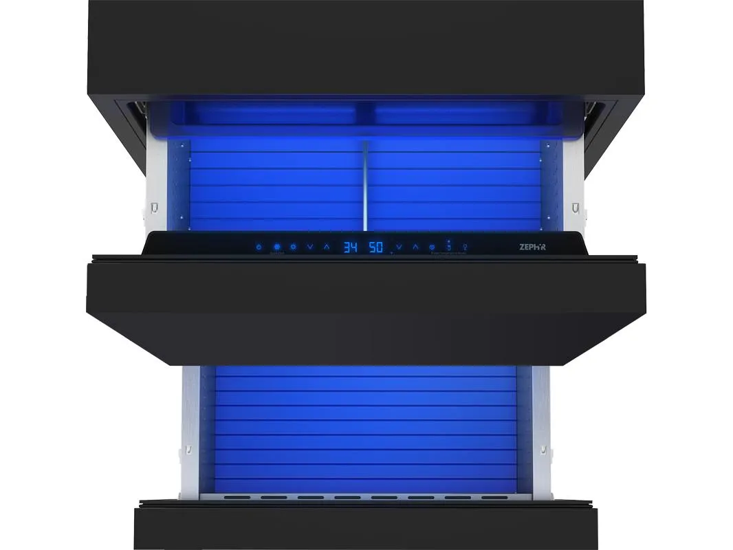 Zephyr PRRD24C2AP 24 Panel Ready Dual Zone Refrigerator Drawers