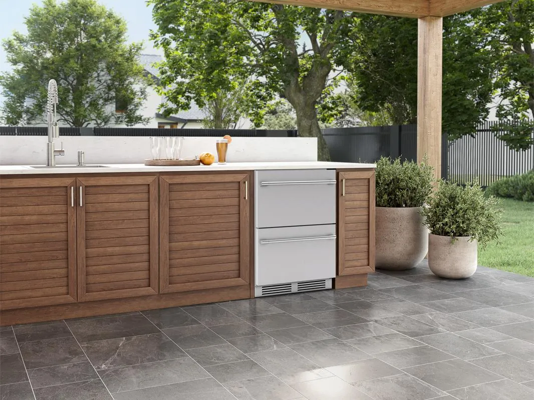 Zephyr PRRD24C2ASOD 24 Outdoor Dual Zone Refrigerator Drawers